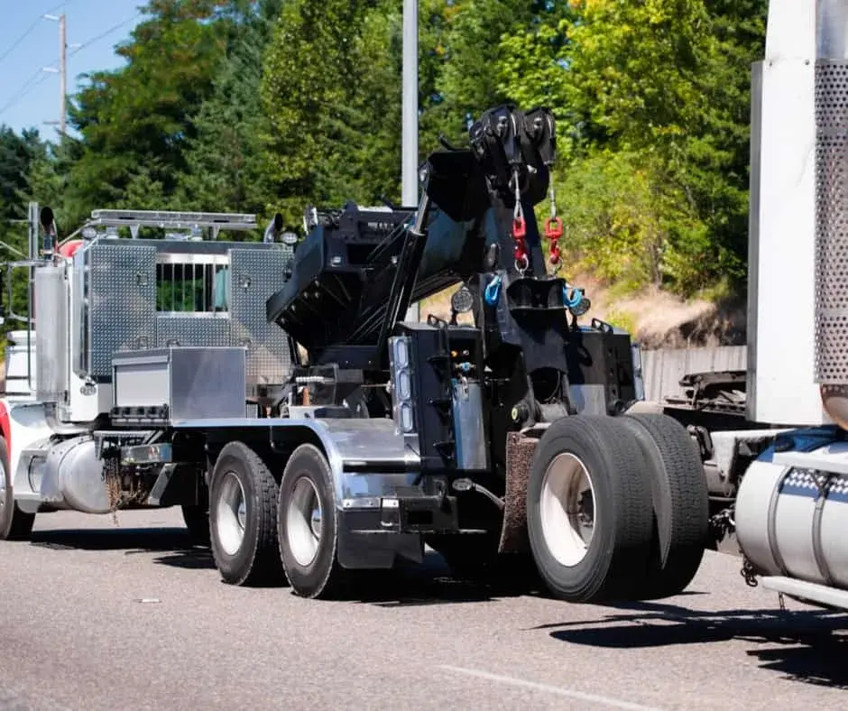 tow truck on western highway approach to Brampton